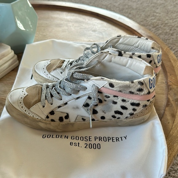 Golden Goose GGDB Mid Cappuccino & Rose Quartz sneaker Size 38 with box - Picture 5 of 10